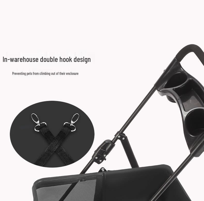 Lightweight Folding Pet Stroller for Cats & Small Dogs