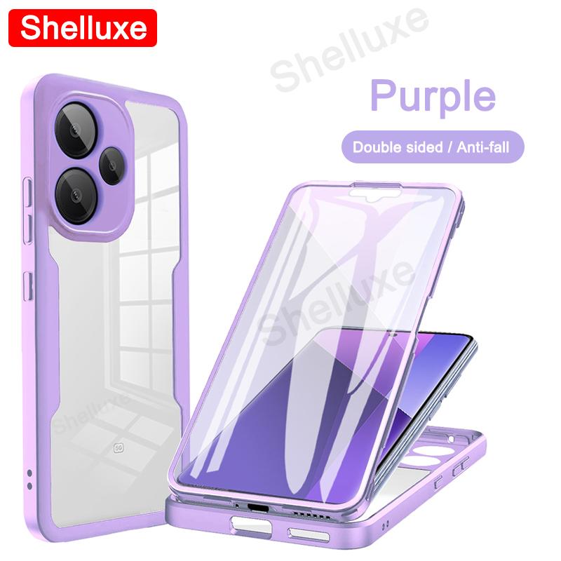 PocoM6 360 Full Body Front+Back Clear Case Shelluxe For Xiaomi POCO M6 M6Pro Pocophone M6 Pro Silicone Double Sided Phone Cover