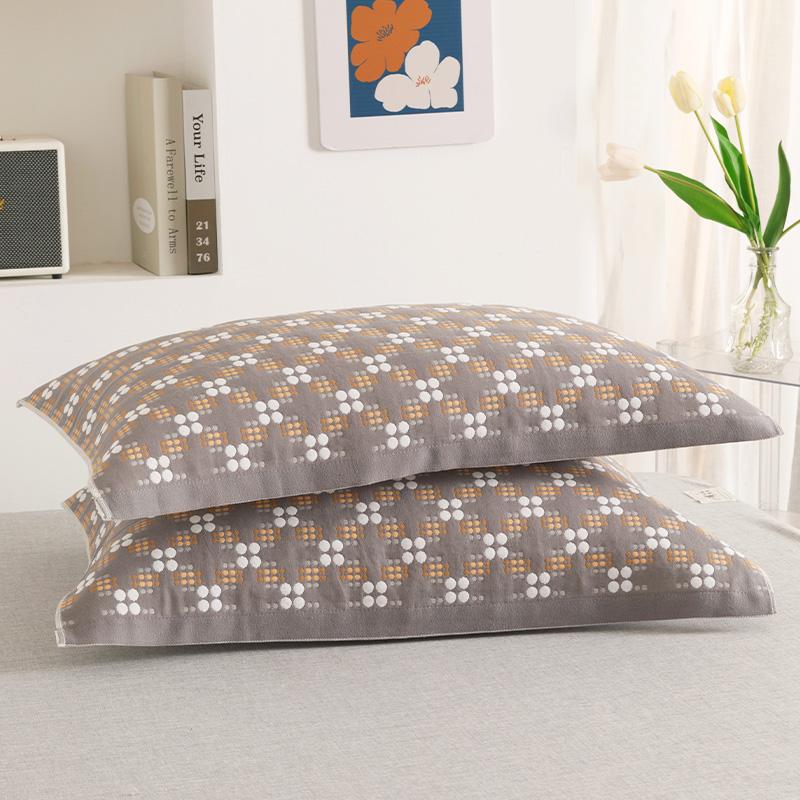 BrandNew Pure Cotton Pillow Cover a Pair of Cotton Gauze Pillow Cover Universal for All Seasons to Absorb Sweat