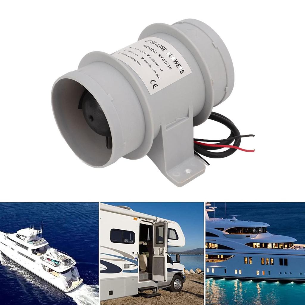 KIMISS Boat Yacht Spare Parts, Inline Blower Inline Blower Fan 3" Inline Blower