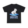 Climate Change Affects Us All Crying Polar Bear Graphic Tee Shirt, S-5XL