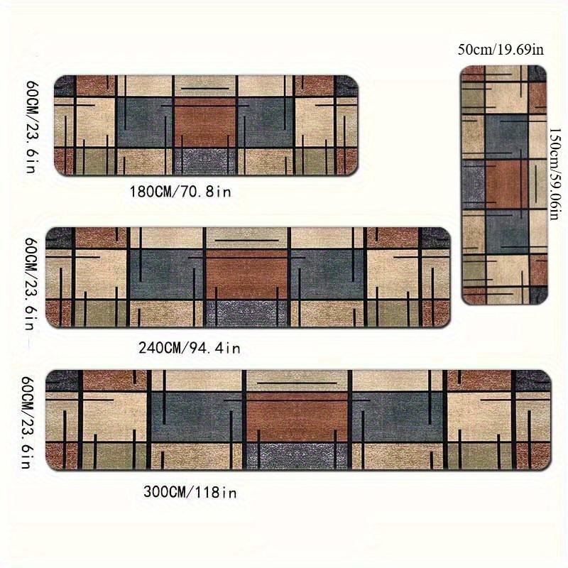 

VIKAMA Checkered Carpet Creative Runner Rug Large Area Rugs Easy-Clean Kitchen Rug Doormat Rug For Bedroom Live Room Home De 40X120CM (1.3X3.9FT