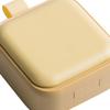 4 Compartments Travel Medicine Organizer Sealed Small Medicine Box Weekly Medicine Case Portable Vitamin Container Square Yellow