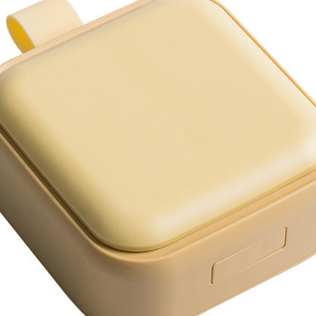 4 Compartments Travel Medicine Organizer Sealed Small Medicine Box Weekly Medicine Case Portable Vitamin Container Square Yellow