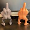 Middle Finger Figure With Legs Funny Figurine Gag Statue With Legs Hand Gesture Figurines Creative Resin Finger Sculpture