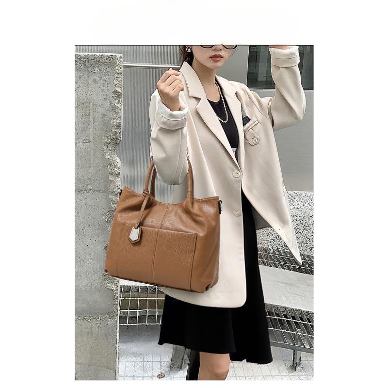 Large Capacity Genuine Leather Women's Top Layer Leather Bag European and American Fashion Tote Bag Women's Crossbody Handbag Exquisite
