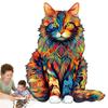 Cat Pattern Wooden Puzzle Animal Shape Wood Puzzles unique Cat Shapes Jigsaw puzzle Alien Animal Jigsaw Puzzle Educational Toys