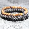 New 3 Styles Beaded Bracelet For Men 6mm Onyx Map Hematite Stone Yoga Meditation Healing Braslet Erkek Bileklik Pulseria Hombre