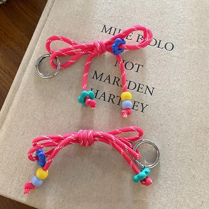 

Цветной плетеный шнурок-бантик, милый плетеный брелок для ключей, сумка, подвеска, универсальный мобильный телефон, анти-потеря, шнурок, подарки чёрный