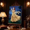 Disney Pearl Painting Belle Gold Dress Rose Creative Art Exquisite Landscape Sparkling Painting Craft Home Wall Decoration DIY Handmade Gift