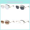 Retro Geometric Unisex Square Sun Glasses With Pc Lenses For Travel And Parties