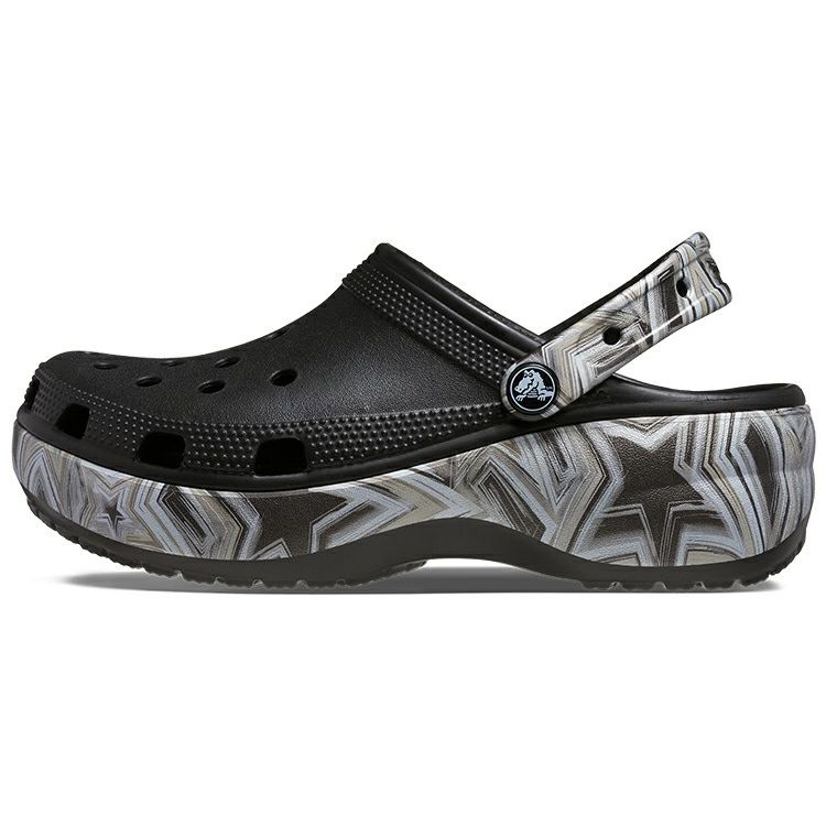 Crocs Women Multicolor Black Classic Clog EVA Outdoor Breathable Clogs 208123-0C4