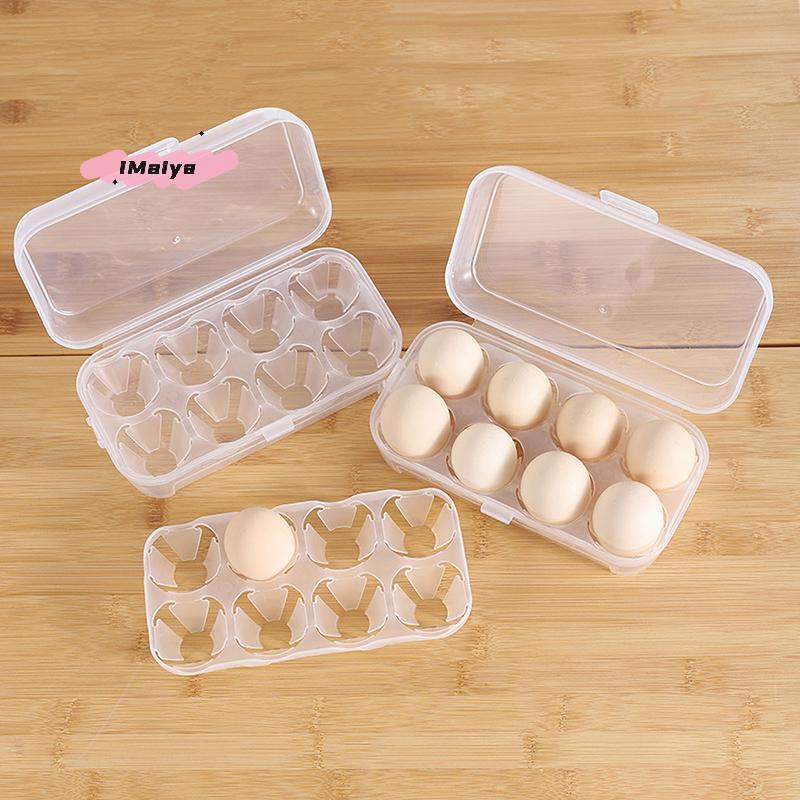 1/3Pcs Portable Transparent Egg Organizer Box 3/4/8 Grids For Camping Picnic Barbecue Outdoor Practical Accessory