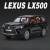 LGS2  Diecast 1/24 LEXUS LX570 Off Road Car Model Alloy Casting Toys Vehicles Kids Boys Gift Collective Home Decor Voiture Miniature