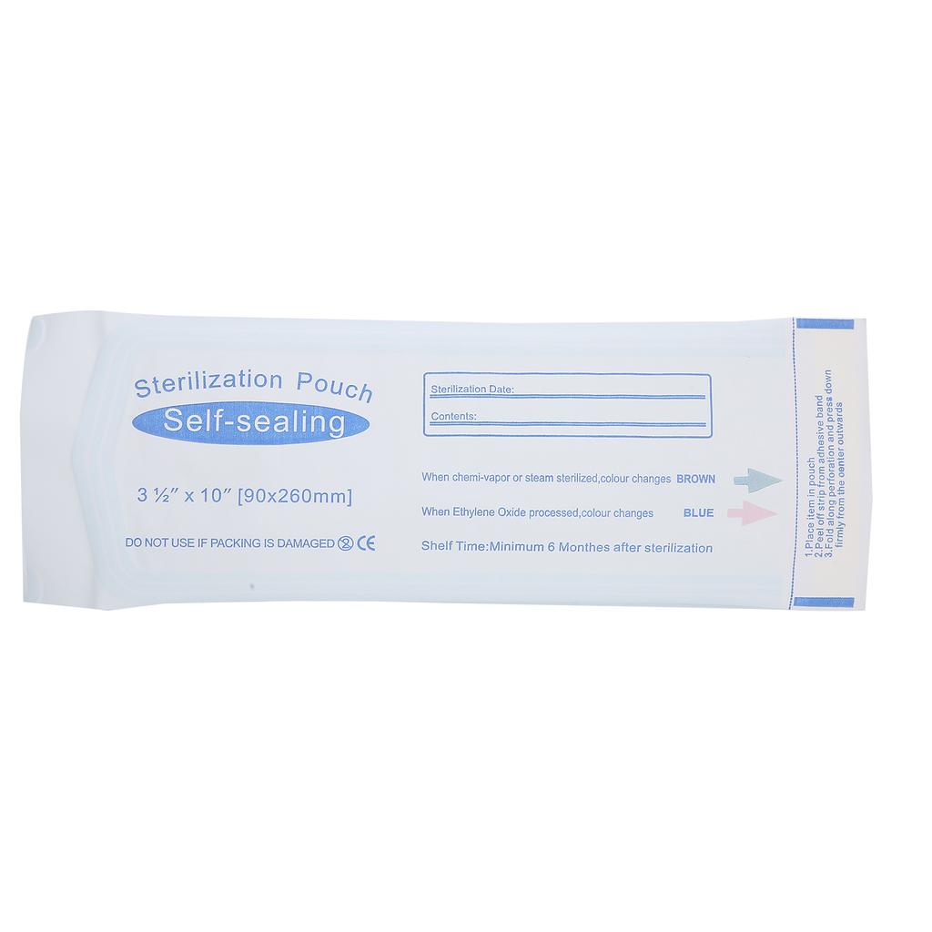 200pcs / Box 90 X 260mm Self Sealing Dental Pouch Disposable Dental Tattoo Tool Storage Bag