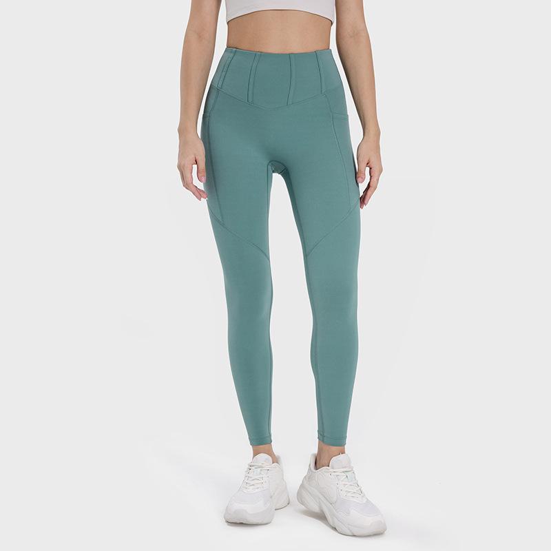 

Новые эластичные штаны для йоги Nude Shaping, утягивающие брюки с высокой талией и персиковыми ягодицами для фитнеса и упражнений с девятью точками 12