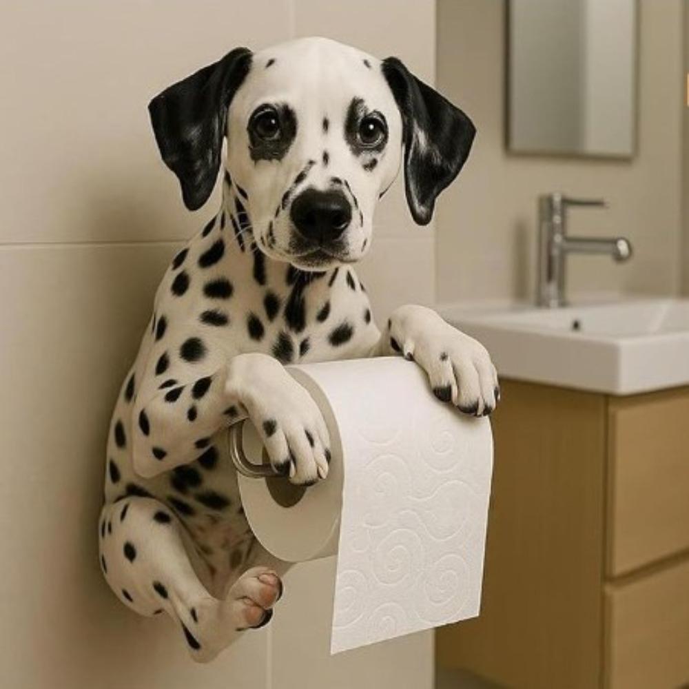 Hunde-Serie Taschentuchhalter Niedliche Dekorationen Hausstatue Toilettenwand-Hängevorrichtung Rollenpapier-Aufbewahrung