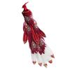 Festive Christmas Peacock Feather Clip Ornament for Home Décor