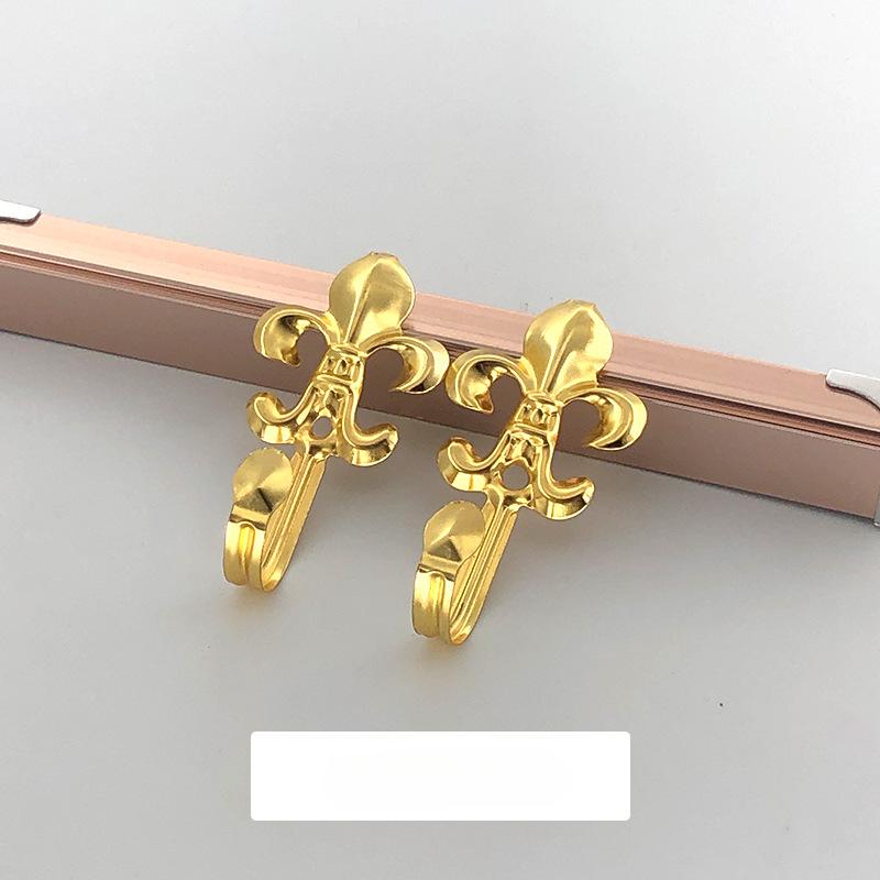 

Железный Маленький Цветочный Крючок Крючки для Штор Аксессуары для Штор Крючки для Пальто и Шляп для Спальни Металлические Настенные Крючки для Штор 1 pair золотой