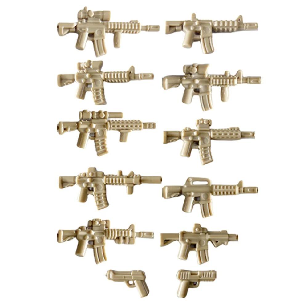 WWII Militär Bausteine Soldatenfiguren Waffen Ausrüstung Zubehör Gatlin M2 Schwere Maschinengewehre RPG MOC Mini Ziegel