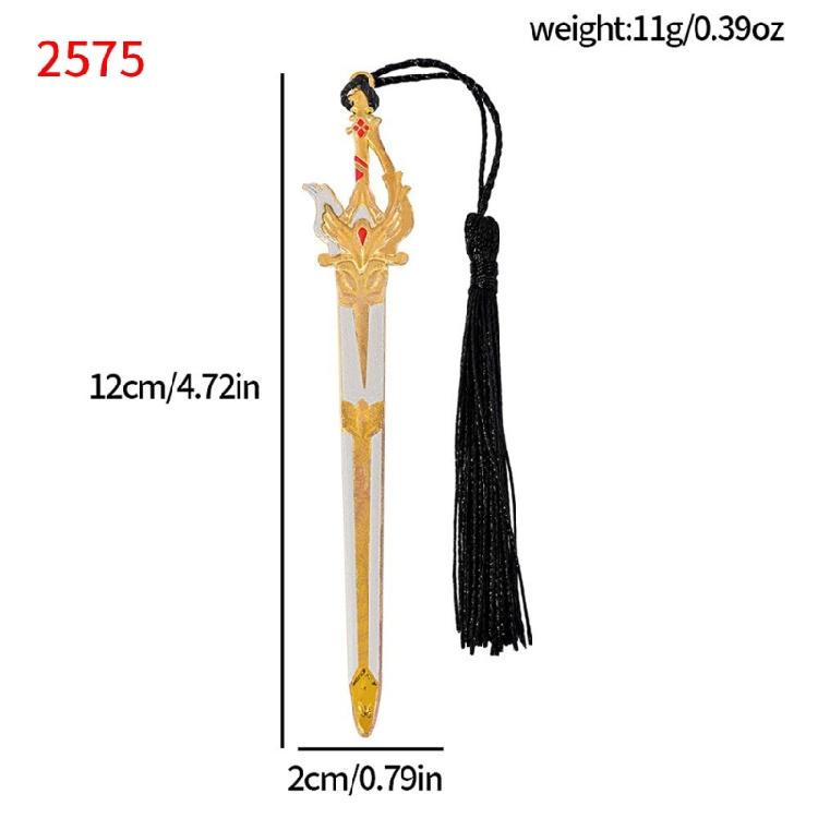 Swords Design Alloy Bookmarks With Decorative Tassels Martial Arts Inspired Metal Lightweight Book Marker