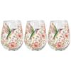 Hummingbird Morning Bliss Glass Tea Cup Embossed Floral Hummingbird Coffee Mug Elegant Glass Tumbler for Summer Party Supplies