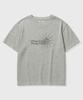 KIIMUIR [Crop] Offbeat Sunday Crop Short Sleeve T-Shirt_Melange Gray