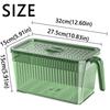 Save Space Timed Refrigerator Organizer Sealed Drain Basket with Handle  Large Capacity