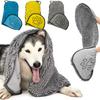 Quick Dry Pet Towel Soft Dog Bath Robe Towel Super Absorbent Cat Bath Towel Convenient Pet Cleaning Washcloth Dog Acssories