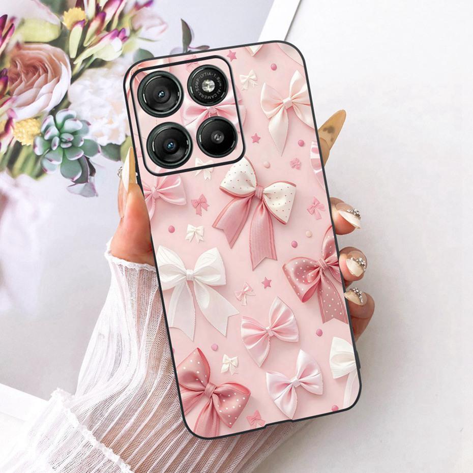 Modne etui na telefon z literami dla Motorola Moto G77 G67 Tylna osłona dla MOTO G67 G77 5G Miękkie czarne silikonowe etui