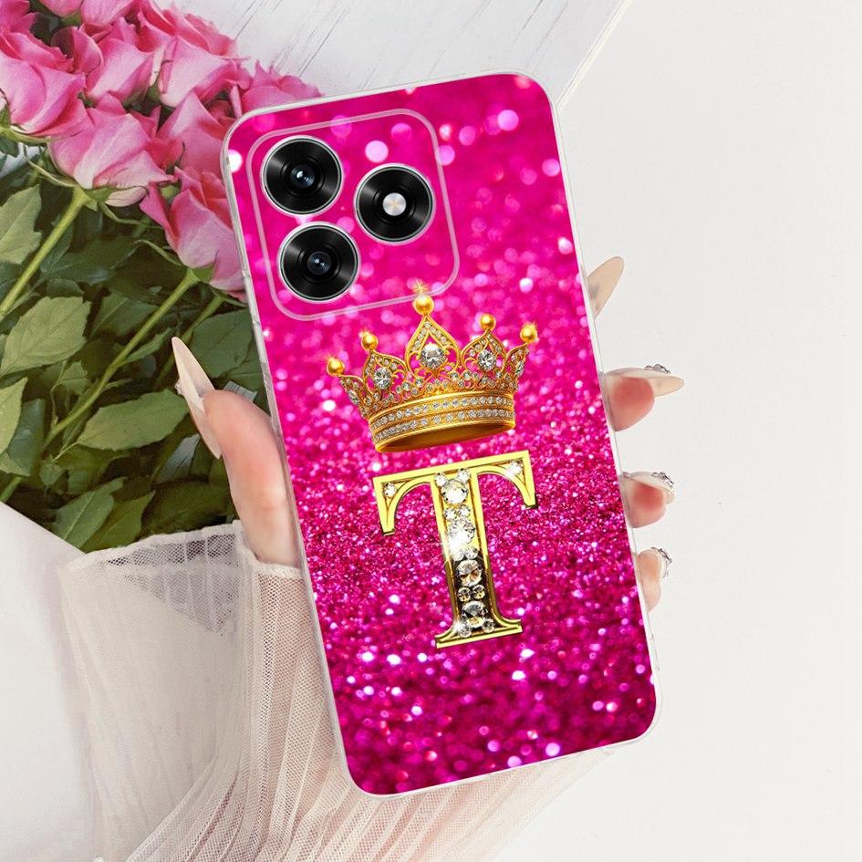 For Honor X5c Case Luxury Crown Letters Soft Slim Silicone Phone Cover For Honor X5 X5c Plus Fundas NLA-LX1 HonorX5c Plus Bumper