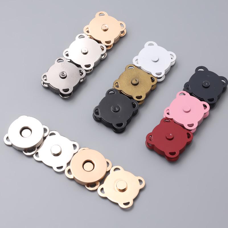 Plum Blossom Magnetic Snap Fasteners: Invisible, Colorful Male-Female Buckles for Bags & Clothes