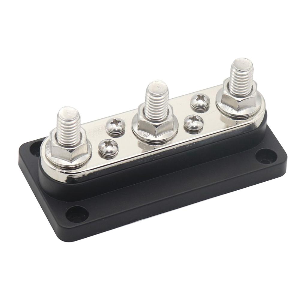 300A Bus Bar 48V Power Distribution Block 3/8 Studs Bus Bar Board 3+4 Way for RV Marine Boat for Vehicle Car Automobile Caravan