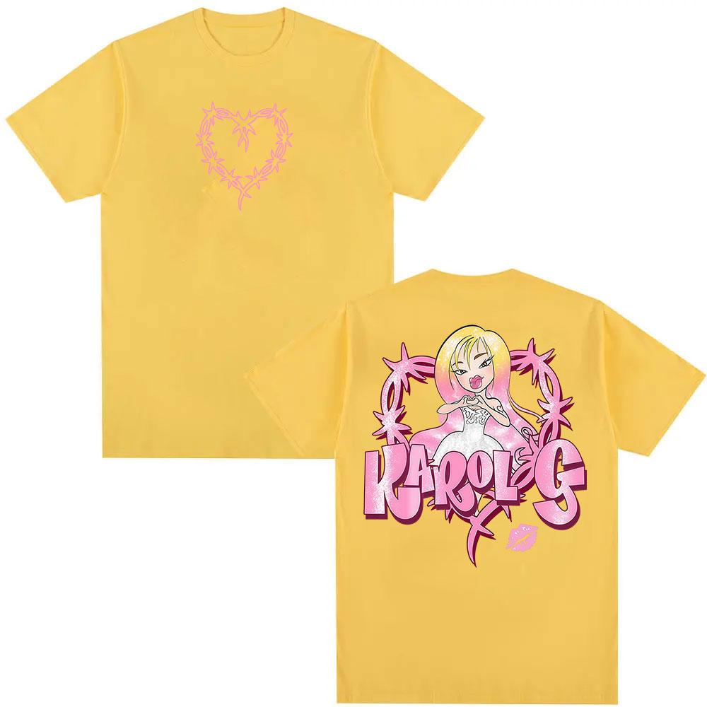 Karol G Album 2025 Graphic TShirt Men Women Kawaii Clothing Short Sleeve Tshirts Retro High Quality Fashion T Shirt Streetwear