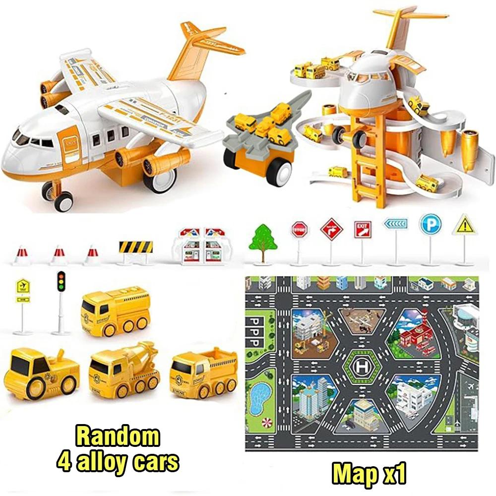 Airplane Model Car Aircraft Rail tracks car Miniature Planes Children's Toys indoor Games Vehicle Toy Christmas for Boys Girls