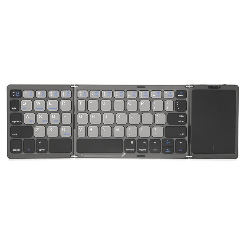 Ultradünne kabellose Bluetooth-Tastatur mit Touchpad für Handys & Tablets