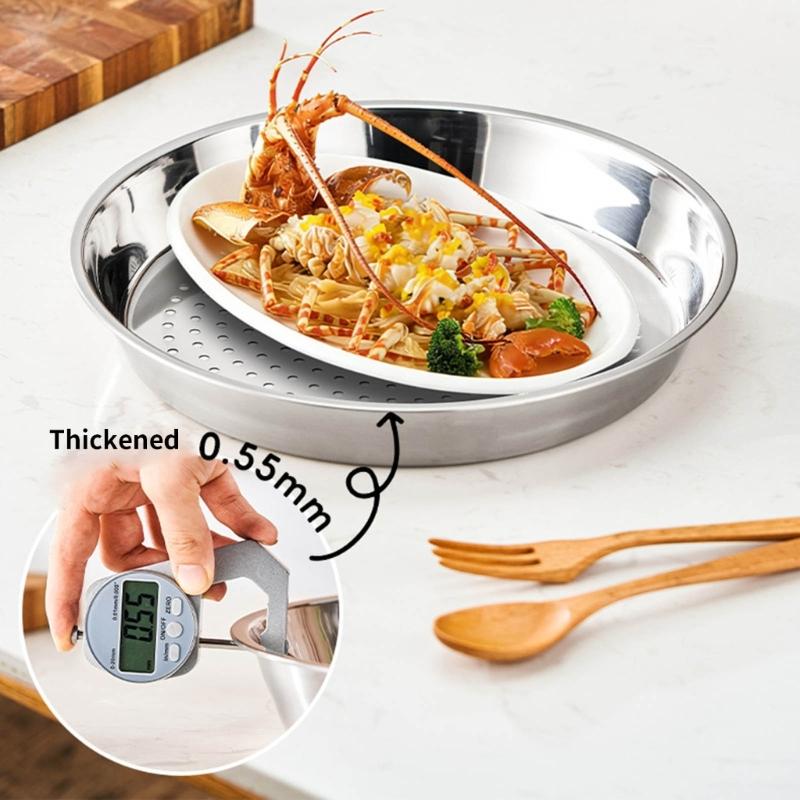 Durable 304 Nonrust Steel Steaming Rack for Uniform Heat and Quick Cleaning Suitable for Various Kitchen Appliances