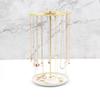 Metal Jewelry Holder with Circular Base Accessories Stand Rotatable Accessory Showcase Rack for Home and Store Use