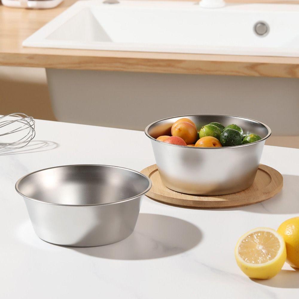 2Pcs/Set Stackable Rice Colander Stainless Steel Rice Wash Filter Basin  Prepare The Food