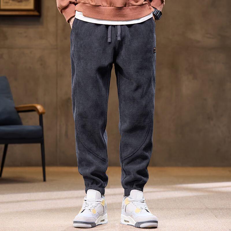Men's Corduroy Straight-Leg Sweatpants