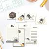 1 Set Stationery Paper and Envelopes Set Little Black Cats Letter Writing Paper Stationary Paper for Letter Writing