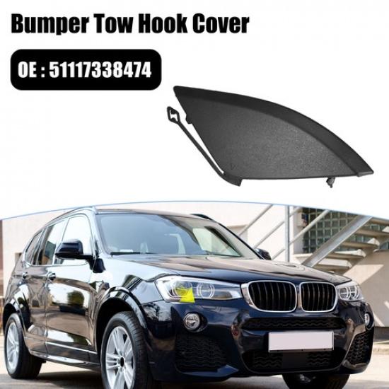 Car Front Bumper Tow Hook Cover 51117338474 for BMW X3 28iX 35iX 15-17 Black