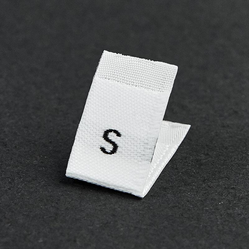 In-Stock Universal Black & White Folded Neck Labels for Men's & Women's Clothing
