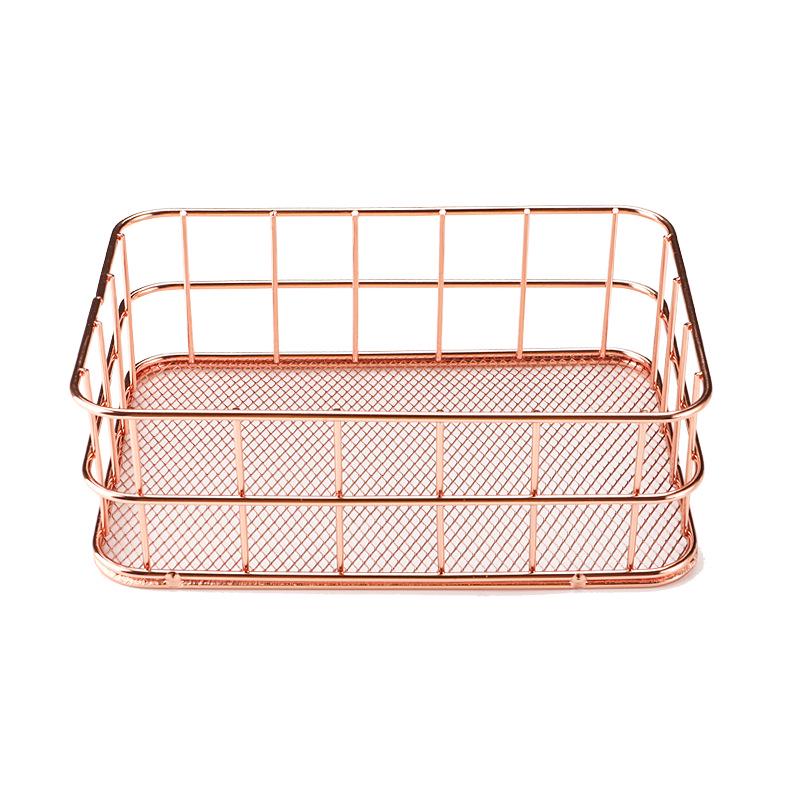 Nordic Iron Art Desktop Organizer and Jewelry Storage Basket
