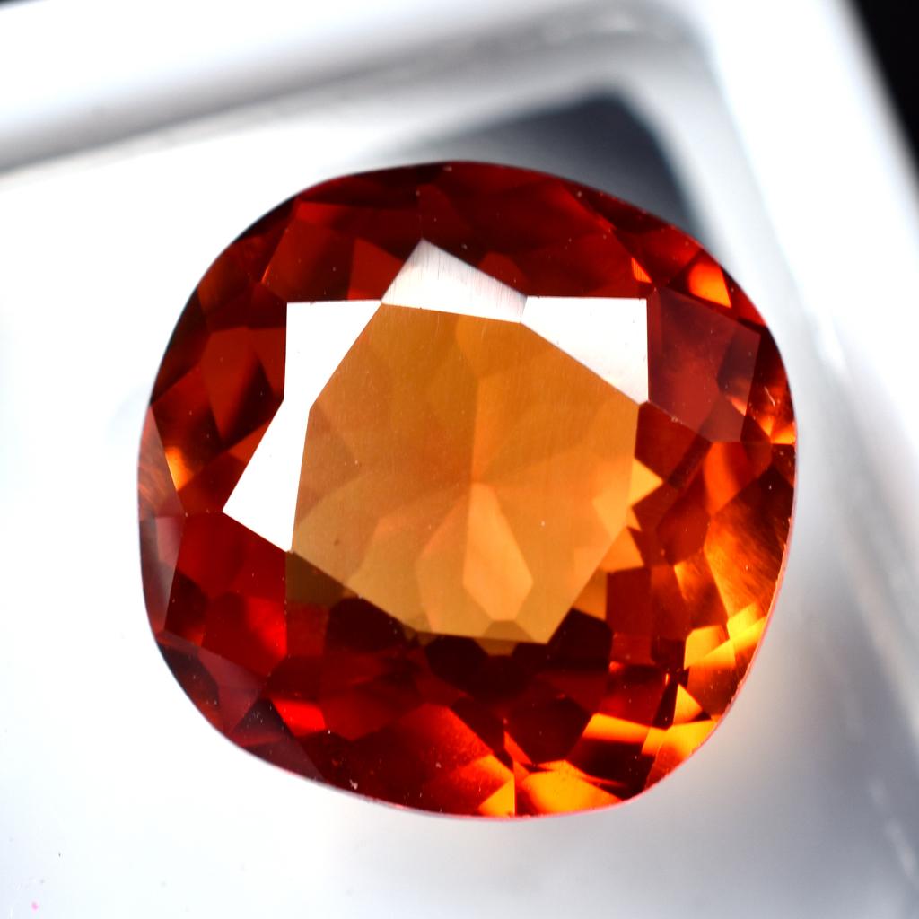 Natural Fire Orange Sapphire Square Cushion Cut 4.80 Ct Loose Gemstone CERTIFIED