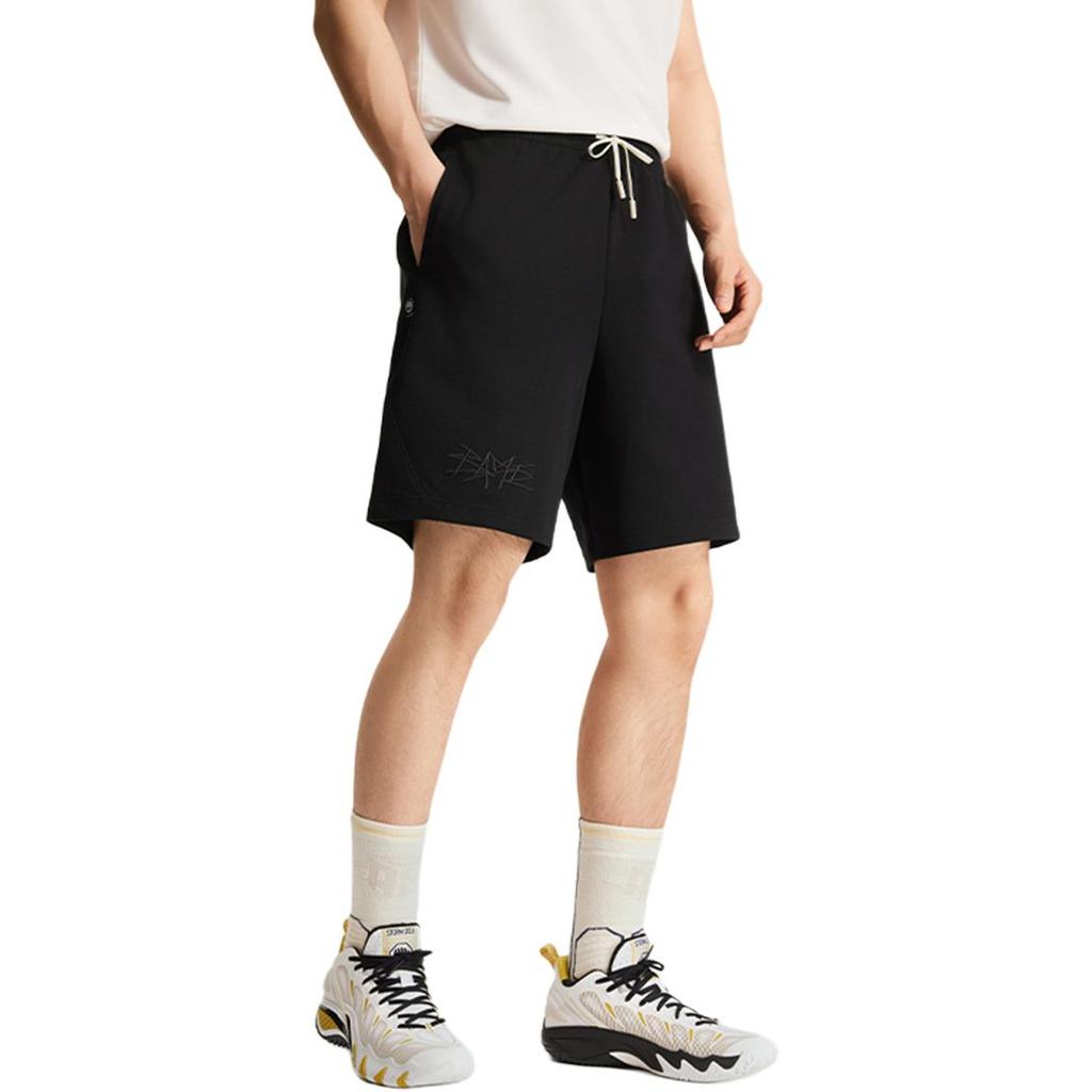 Li Ning Badfive Ice Feel Loose Embroidered Stitching Casual Shorts Men shorts AKSW105-3