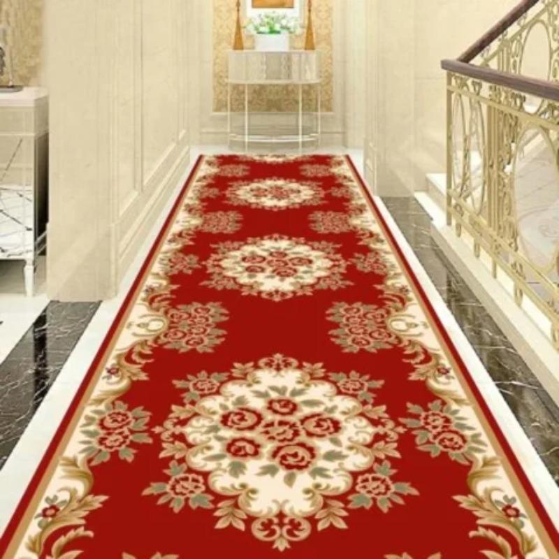 Hotel Hallway Red Carpet Home Corridor Long Rug Soft StairS Carpet Entrance Floor Track Door Mat Wedding Aisle Runner Rug