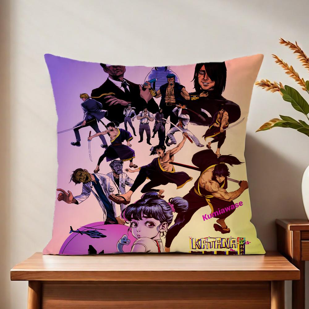 Game KKatana Zero cushion cover For Pillow Printing Sofa Decoration Home Car Room Coffee Shop Office Nordic Simplicity