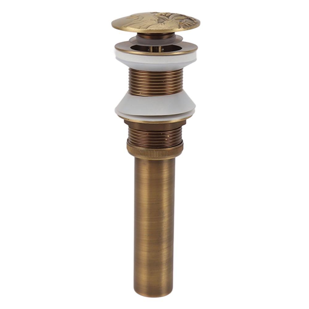 Push Bounce Drain Stopper Brass Sink Drain Elegant Basin Drain Filter Bathroom Vanity