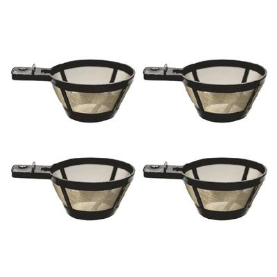 4 Stück Wiederverwendbare Kaffeefilter 80 Maschen Premium Kaffeefilterkorb 80 Maschen Gefertigt für Konstante Kaffeequalität